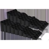 Milenco - Triple Leveller - 2 Stuks - 3 Niveau's - Hoogte 4 8 en 12 cm - Draagvermogen 1500 kg per Wiel