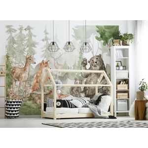 Walltastic Forest Friends Behang muurschildering, FSC-papier, multi, 8ft hoog x 10ft breed, 1 formaat