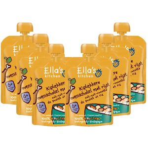 6x Ella's kitchen Kiplekkere Ovenschotel met Rijst - 6+ m 130 gr