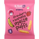 4x Ella's Kitchen Gepoft Smikkelstengels 6+ m Aardbei Banaan 20 gr