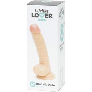 Lovehoney Lifelike Lover Classic realistische dildo van 20 cm met zuignap, huidskleur