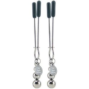 Fifty Shades of Grey The Pinch - Verstelbare Tepelklemmen - Zwart/ Zilver