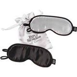 Fifty Shades No Peeking - Zachte Blindoek Duopack - Zwart/ Zilver