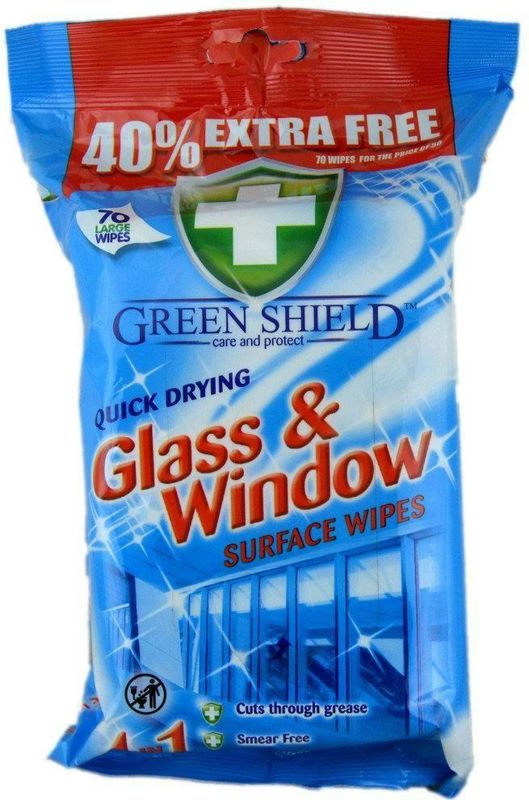 Green Shield Glas- & Raamreinigingsdoekjes 70 stuks