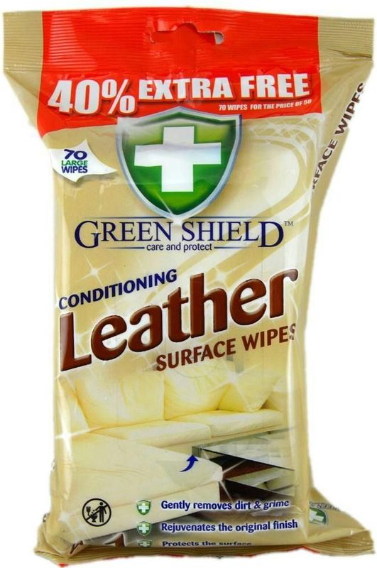 Green Shield Conditioning Leather Wipes - 70 STUKS