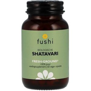Fushi Wellbeing - Biologische Shatavari - Voedingssupplement - 60 capsules - Vegan - Plasticvrij
