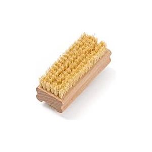 Eco Bath Natural Sisal nagelborstel - milieuvriendelijke dubbelzijdige nagelreinigingsborstel met stevige en zachte cactusharen voor manicure en pedicure