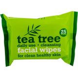 Tea Tree - Cleansing Facial Wipes - 2 x 25 stuks - Gezichtsreinigingsdoekjes