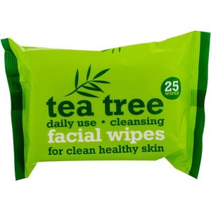 Tea Tree - Cleansing Facial Wipes - 2 x 25 stuks - Gezichtsreinigingsdoekjes