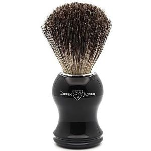 Edwin Jagger Pure Badger Scheerkwast voor dassenhaar, ebbenhout imitatie, 1 stuk