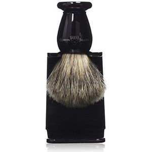 Edwin Jagger Best scheerkwast met afdruiphouder, klein model van ebbenhout imitatie