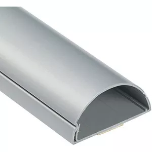 LEMAL Plinten en accessoires - PVC plint 65x23mm met kabelgoot - (1 binnenhoek, 0109 houtlook grijs-bruin) laminaat afwerking vloerbedekking