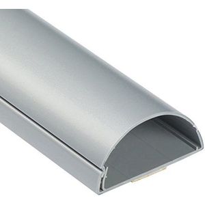 D-Line 60 x 30 mm decoratieve sierlijst van halve cirkel | 1M6030A | elektrische kabelgoot | kabelafdekking | 1 m lengte, aluminiumeffect