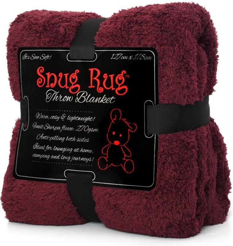 Snug Rug - Sherpa - Fleece Deken - Rood - 270gsm Sherpa Fleece
