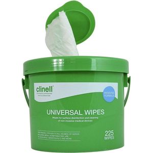 Clinell Universal Wipes Bucket 225 St  -  Dialex Biomedica