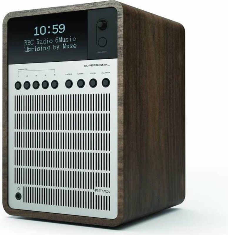 Revo - SuperSignal - Radio - Zilver/Walnoot - DAB en DAB+