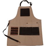 Dark Stag - Barber Apron - Kappersschort - Bruin - Canvas - Verstelbare Riemen