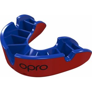 Gebitsbeschermer voor (vecht)sport OPRO | zilveren kwaliteit | Rood / Blauw