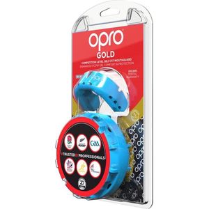 OPRO Gebitsbeschermer Self-Fit Gold Lichtblauw/Wit Junior