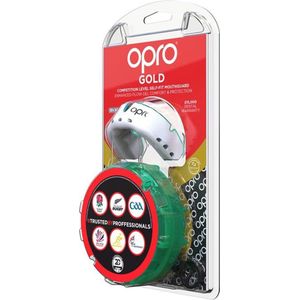 OPRO Gebitsbeschermer Self-Fit Gold Wit/Mint Junior