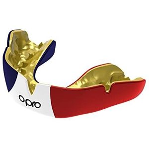 OPRO Instant Custom-Fit mondbescherming, revolutionaire montagetechnologie voor ultiem comfort en bescherming, rubberen schild voor rugby, boksen, hockey (Frankrijk, volwassenen)