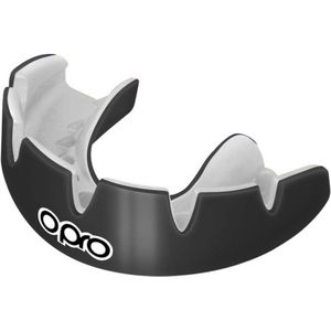 OPRO Instant Custom Fit Bretels Mondbescherming, Tandarts Mondbeschermer Met Revolutionaire Fitting Kooi, Ultiem Comfort, Bescherming & Fit, Bretels Gum Shield voor Rugby, Boksen, MMA, Hockey (zwart)