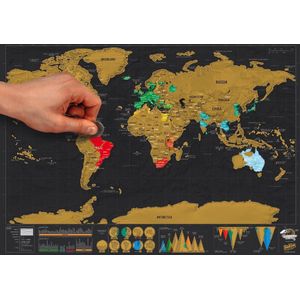 Luckies Kras Wereldkaart - Scratch Map Deluxe - Reiseditie