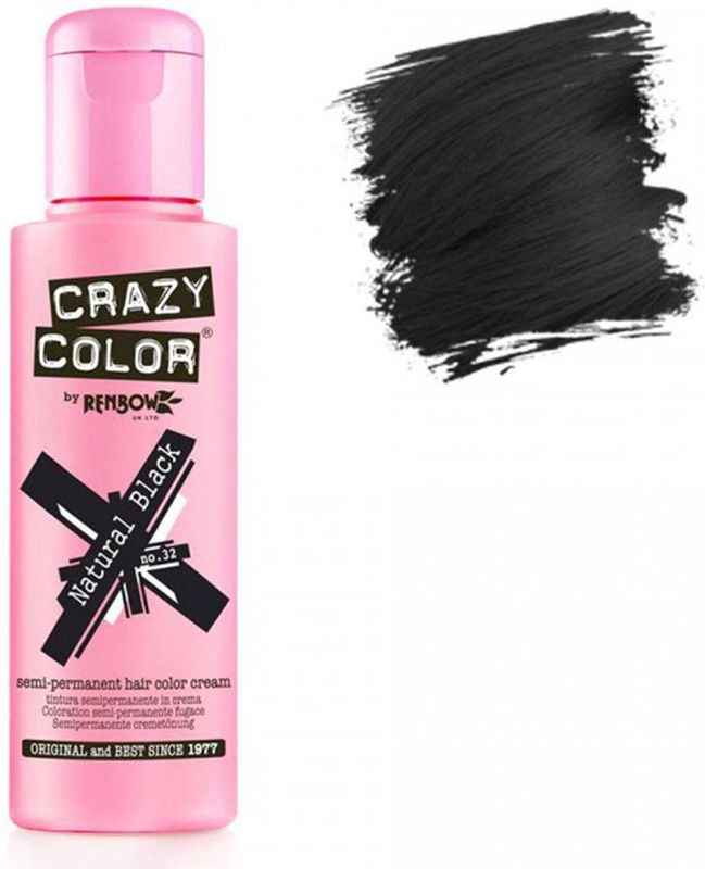 Renbow - Crazy Color - Haarkleur - Natuurlijk Zwart - 100 ml