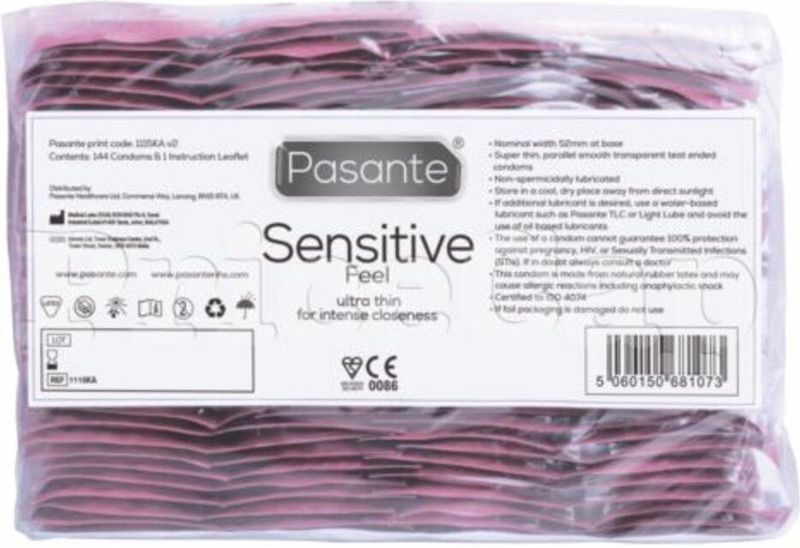 Pasante - Condooms - Transparant - Natuurlijk Latex - 144 Stuks