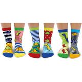 UNITED ODD SOCKS - Sockasaurus - Huissokken - 6 Paar - Geschenkdoos