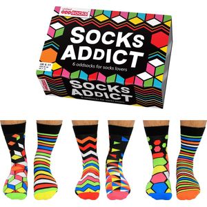 United Odd Socks - Mismatched Sokken - Vrolijke Sokken - 6 Verschillende Sokken