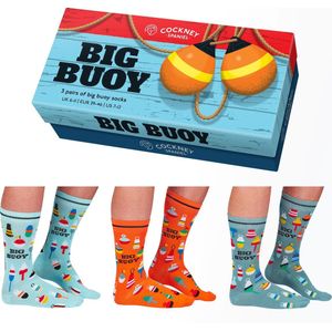 ODD SOCKS Herensokken Big Buoy Multipack 3 paar 39-46 Cadeaudoos Geschenkpakket