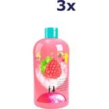 Treaclemoon Bad en Douchegel The Raspberry Kiss - 3x500 ml - Voordeelverpakking