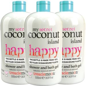 Treaclemoon Bad en Douchegel My Coconut Island - 3x500 ml - Voordeelverpakking
