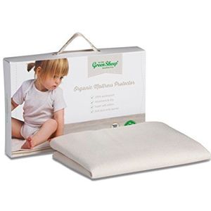 The Little Green Sheep Organische waterdichte matrasbeschermer voor babybed, zachte en absorberende matrastopper, ovaal, 60 x 75 cm (voor Stokke Mini Cot)