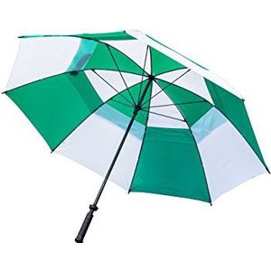 Umbrella Golf Deluxe paraplu, winddicht, groen/wit, Groen/Wit