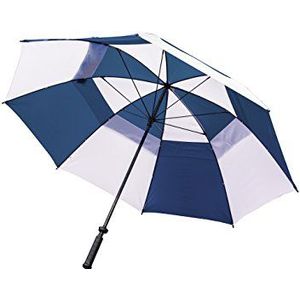 Longridge Deluxe golfparaplu, winddicht, marineblauw/wit