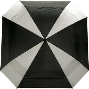 LONGRIDGE Golf Equipment Square Umbrella, Zwart/Wit