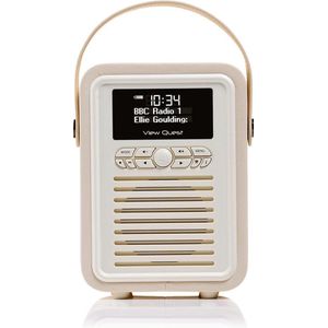 ViewQuest Retro Mini - Tragbares DAB-Radio - 5 Watt - Creme