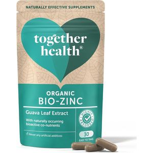 Biologisch zinksupplement - Together Health - natuurlijke bron van zink uit guavebladeren - veganistisch - gemaakt in het Verenigd Koninkrijk - 30 groentetakken