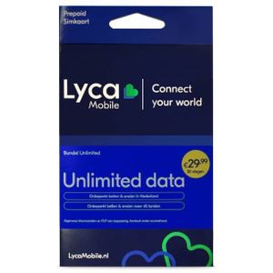 Lycamobile Holland Plan - Onbeperkt Data - 30 Dagen