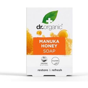 Dr Organic - Jabón Manuka Honey, 1 unidad 100 gr