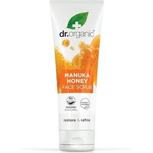 Dr. Organic Exfoliërende gezichtsreiniger met guave, vitamine C, verhelderend, heren, dames, natuurlijk, veganistisch, dierproefvrij, vrij van parabenen en SLS, gecertificeerd biologisch, 150 ml