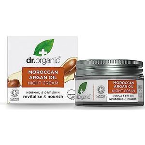 Dr Organic - Arganolie Nachtcrème - 50ML - Biologische Arganolie - Hydraterend