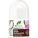 Dr. Organic Deodorant met kokosolie, aluminiumvrij, heren, dames, natuurlijk, veganistisch, dierproefvrij, vrij van parabenen en SLS, biologisch, 50 ml, verpakking kan variëren