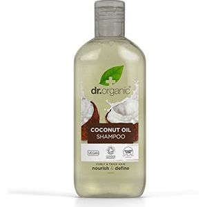 Dr Organic Coconut Oil Shampoo, Hydrating, Normal & Dry Hair,Natural, Vegan, Cruelty-Free, Paraben & SLS-Free, Recyclable & Recycled Ocean Bound Plastic, Certified Organic, 265ml, Packaging may vary