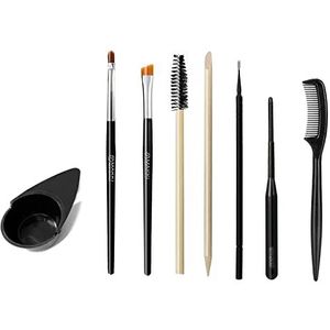 8 STKS KLEINE TINTING TOEPASSING SET MIXING SCHAAL KOM VOOR EYELASH WENKBRAUW TINT DYE MIX BORSTEL STICK KOM