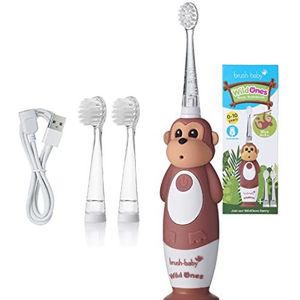 Brush Baby WildOnes WildOne Elektrische Tandenborstel + 2 Vervangende Koppen voor Kinderen Monkey 1 st