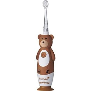 Brush-Baby - WildOnes - Elektrische Oplaadbare Tandenborstel - Beer - 1 Handvat - 3 Opzetborstels - USB-oplaadkabel