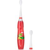 Brush-Baby | KidzSonic | Electrische Tandenborstel (vanaf 3 jaar) | Disco licht | Timer & Pulse | Dino | Rood | Incl. 2 opzetborstels en batterij
